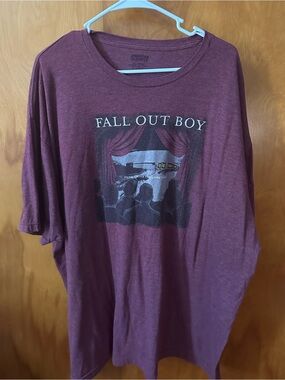 Fall Out Boy Men's Maroon Graphic T-Shirt